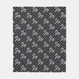 Modern Aries signieren auf Holzkohlefaser Print Fleecedecke