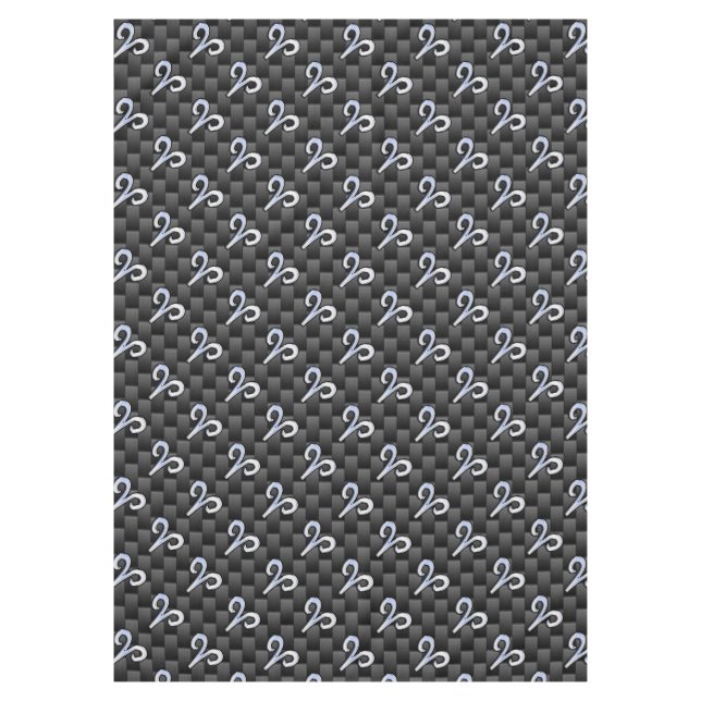 Modern Aries signieren auf Holzkohlefaser Print Tischdecke (Vorderseite)