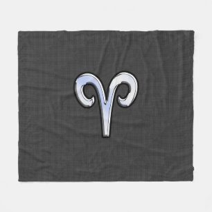 Modern Aries signieren auf Holzkohlefaser-Printwer Fleecedecke