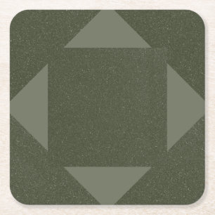 Modern Arrow Frame Paper Untersetzer - Moss Green