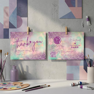 Modern Art Abstract Paint Watercolor Artist Dankeskarte