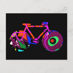 modern art bicycle idea postkarte