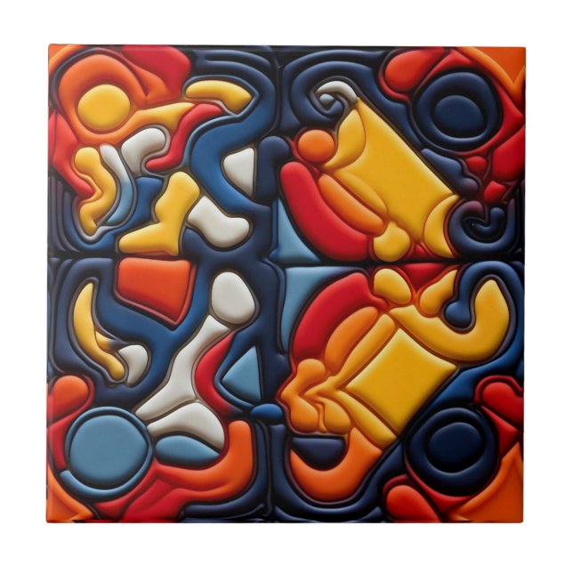 Modern Art Ceramic Tile Fliese (Vorderseite)