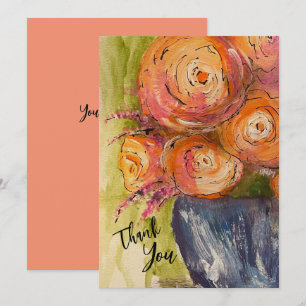 Modern Art Flat Dankeschön Card Dankeskarte