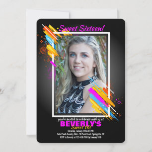 Modern Art Frame Foto Einladung