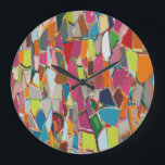 Modern Art Geometric Deco Multi-color Large Clock Große Wanduhr<br><div class="desc">This design is perfect for anyone and everyone! 
Get hold of this artistic pattern for unique clothes and decr.</div>