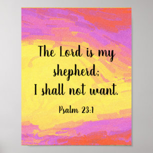 Modern Art Psalm 23:1 Bibelangebot Poster