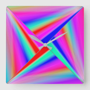 Modern art quadratische wanduhr