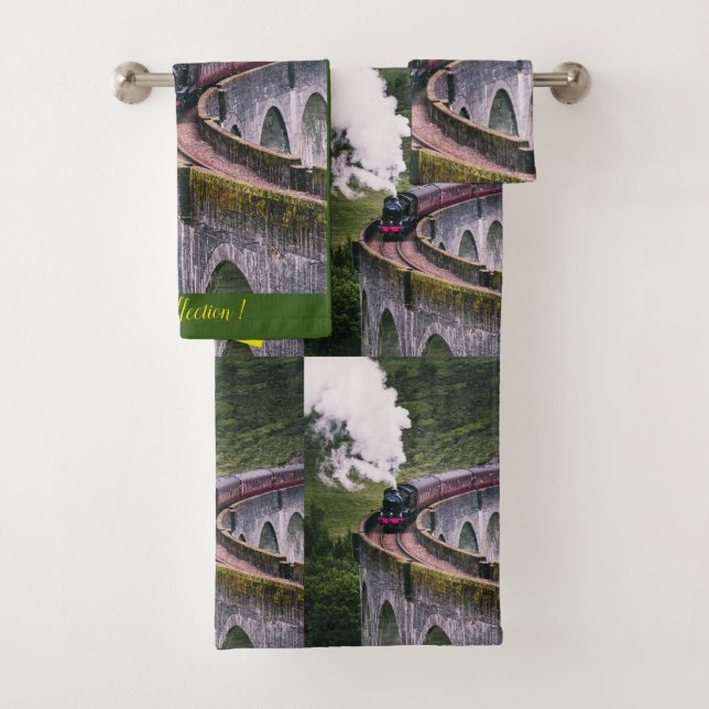 Modern Art Train Picture Family Beliebtes Bad Badhandtuch Set (Insitu)