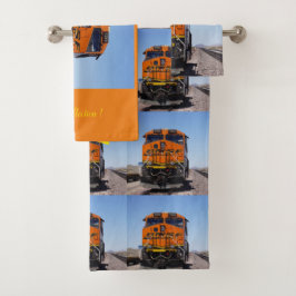 Modern Art Train Picture Family Beliebtes Bad Badhandtuch Set