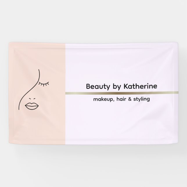 Modern Art Woman Beauty Face Logo Makeust Artist Banner (Horizontal)