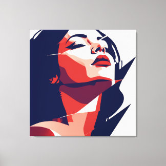 Modern Art Woman Portrait Leinwanddruck