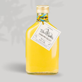 Modern Artisan Lemon Wedding Limoncello Flasche Geschenkanhänger