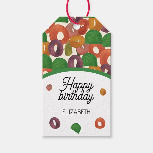 Modern Artistic Autumn Colorful Pattern Geschenkanhänger (Vorderseite)