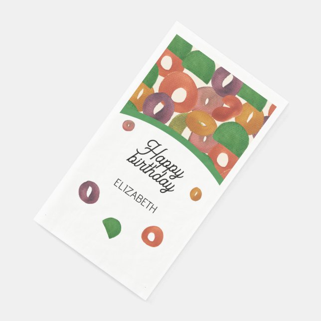 Modern Artistic Autumn Colorful Pattern Serviette (Ecke)