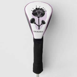 Modern Artistic Personalized Floral  Golf Headcover