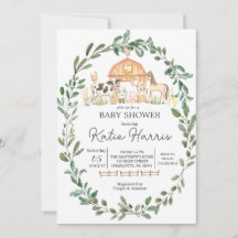 Modern auf der Farm Baby Shower Einladung
