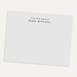 Modern aus dem Schreibtisch für Monogramm graue St Notizblock