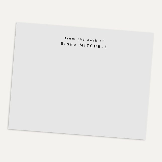 Modern aus dem Schreibtisch für Monogramm graue St Notizblock (Von Creator hochgeladen)