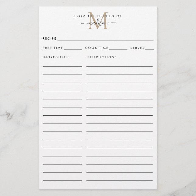 Modern aus der Küche des Monogram Rezept (Vorderseite)