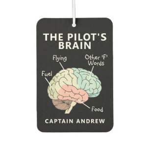 Modern Aviation Pilot Name Piloten-Gehirn-Teil Autolufterfrischer