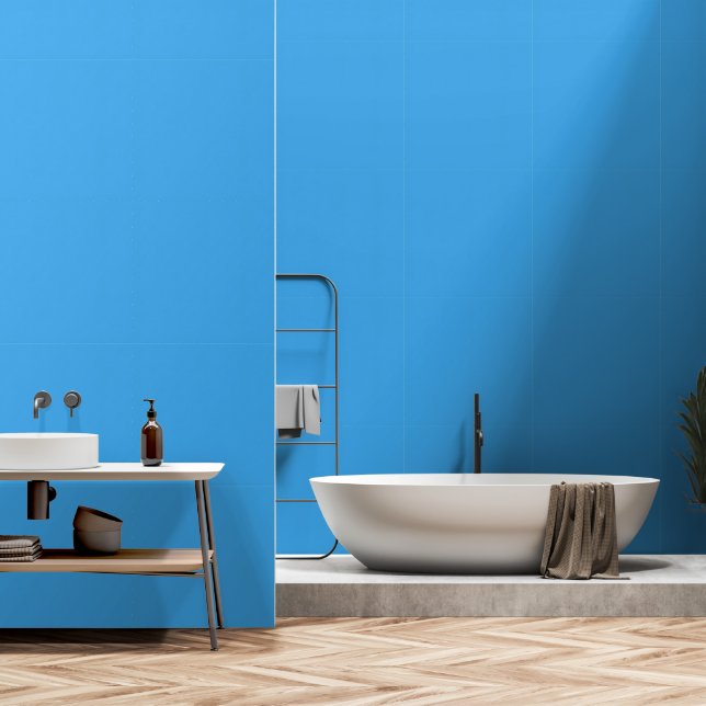 Modern Azure Blue Zuhause Deko Tapete (Badezimmer)