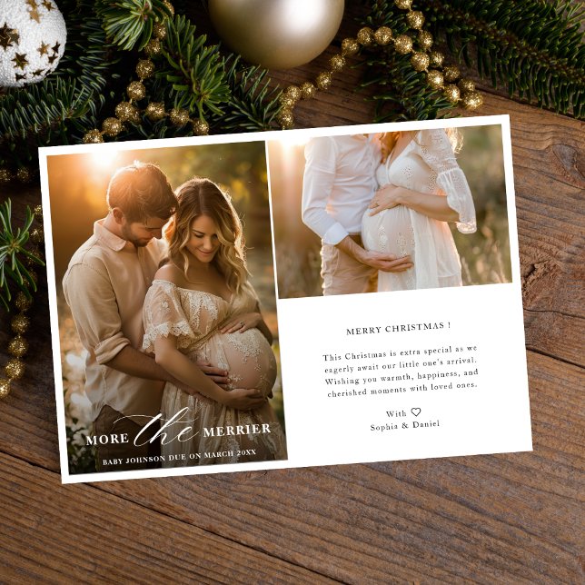 Modern Baby Ankündigung Weihnachts-Foto-Karte (Von Creator hochgeladen)