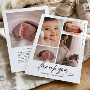 Modern Baby Vielen Dank für die einfache Script Fo Dankeskarte