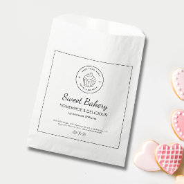 Modern Bakery Custom Logo Paper Bag Geschenktütchen