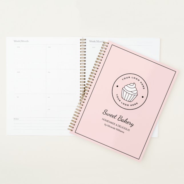 Modern Bakery Pink Custom Logo (Devant avec enveloppe)