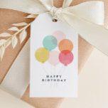 Modern Balloon Bunch Happy Birthday Geschenkanhänger<br><div class="desc">Diese lustigen,  modernen Geschenkartikel sind die perfekte Ergänzung zu Party Dekoration oder Geschenken. Teil der Up and away Kollektion von Stacey Meacham. Suchen Sie die gesamte Kollektion nach passendem Zubehör und weiteren Farboptionen hier: https://www.zazzle.com/collections/up_up_and_away-119723561648231703. Neue Artikel werden ständig hinzugefügt,  sodass Karo oft wieder da ist.</div>