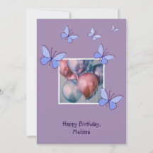 Modern Balloons Foto Happy Birthday Card