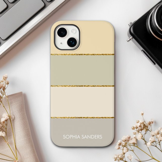 Modern band | Elegant Pastel Yellow Tones Case-Mate iPhone 14 Hülle (Von Creator hochgeladen)