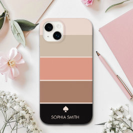 Modern band | Orange and brown tones Minimalist Case-Mate iPhone 14 Plus Hülle