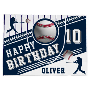 Modern Baseball Ball Player zum Geburtstag Große Geschenktüte