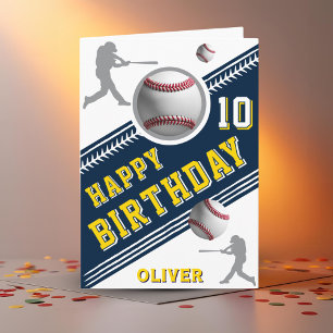 Modern Baseball Ballspieler-Themen-Geburtstag Karte