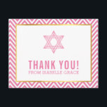 MODERN BAT MITZVAH Preppy danke Stern PINK<br><div class="desc">per kat massard >>> kat@simplysweetPAPERIE.com << Eine einfache, stilvolle Art zu sagen, danke an Ihre Gäste für den Besuch Ihres Kindes BAR MITZVAH Setup als Vorlage ist es einfach für Sie, Ihre eigenen Daten hinzuzufügen, oder klicken Sie auf die Schaltfläche Anpassen und Sie können hinzufügen oder ändern Text, Schriftart, Größen...</div>