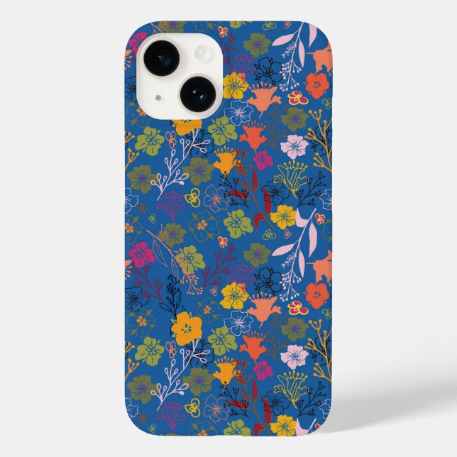 Modern Batik Victoria Blue Case-Mate iPhone 14 Hülle (Rückseite)