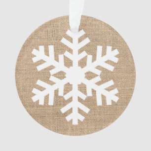 Modern Bauernhof Weihnachten Schneeflocke Rustikal Ornament