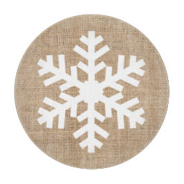 Modern Bauernhof Weihnachten Schneeflocke Rustikal Schneidebrett