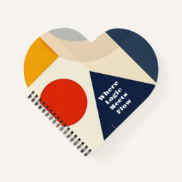 Modern Bauhaus Geometric Pattern Notizbuch