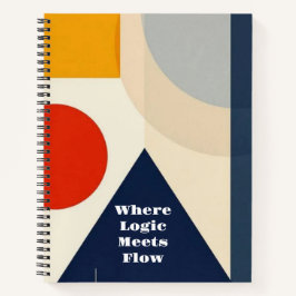 Modern Bauhaus Geometric Pattern Notizbuch