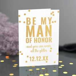 Modern be My Man of Honour Vorschlag Trauzeuge Car Folienkarte