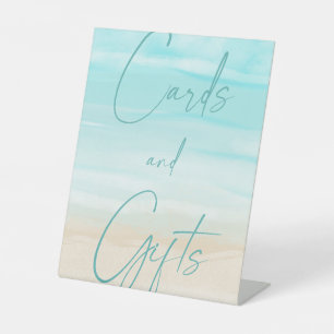 Modern Beach Wedding Cards & Gifts Pedestelle Zeic Sockelschild