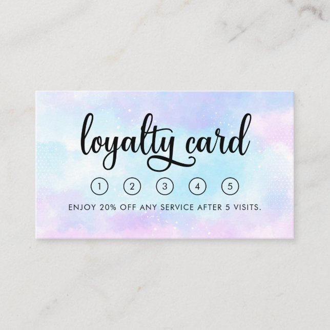 Modern Beauty Salon Loyalty Card mit Logo Visitenkarte (Vorderseite)