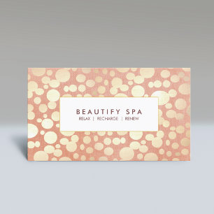 Modern Beauty Salon & Wellness-Center Imitate Gold Visitenkarte