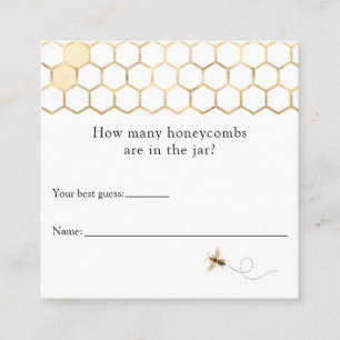 Modern Bee Wie viele Honeycombs Einschließungskart Begleitkarte