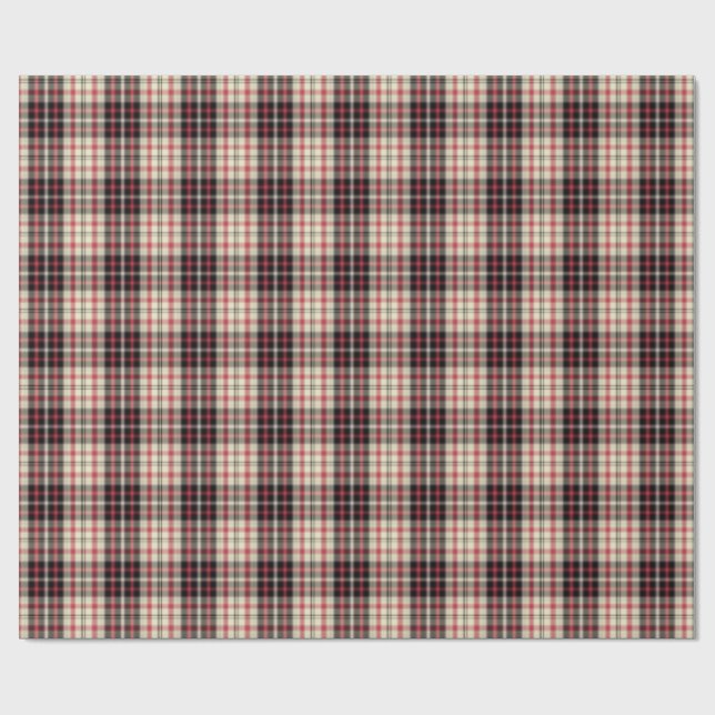 Modern beige plaid  geschenkpapier (Flach)
