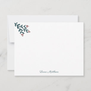 Modern Berries Illustration Elegante Weihnachten Mitteilungskarte