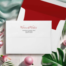 Modern Berry Red Pre adressiert Weihnachten
